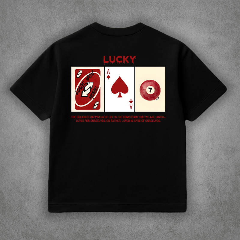 تیشرت نوشته انگلیسی lucky - Image 2