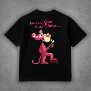 تیشرت کارتونی پلنگ صورتی