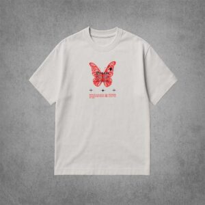 تیشرت بیسیک طرح butterfly 04