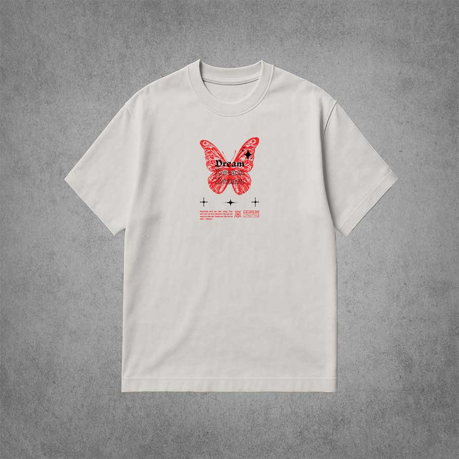 تیشرت بیسیک طرح butterfly 04
