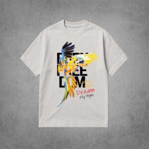 تیشرت بیسیک طرح پرنده آزادی 03